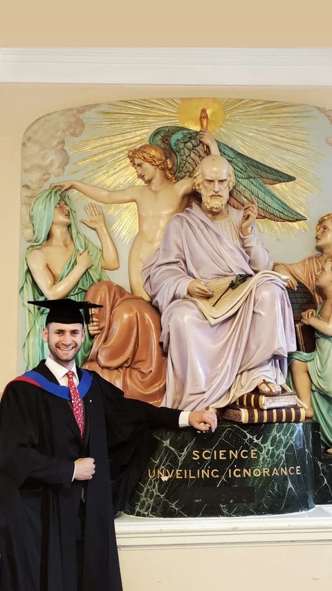 Oisín Bridges at his MSc graduation, Cardiff University